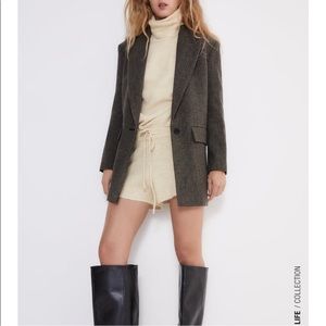 Zara Houndstooth Blazer